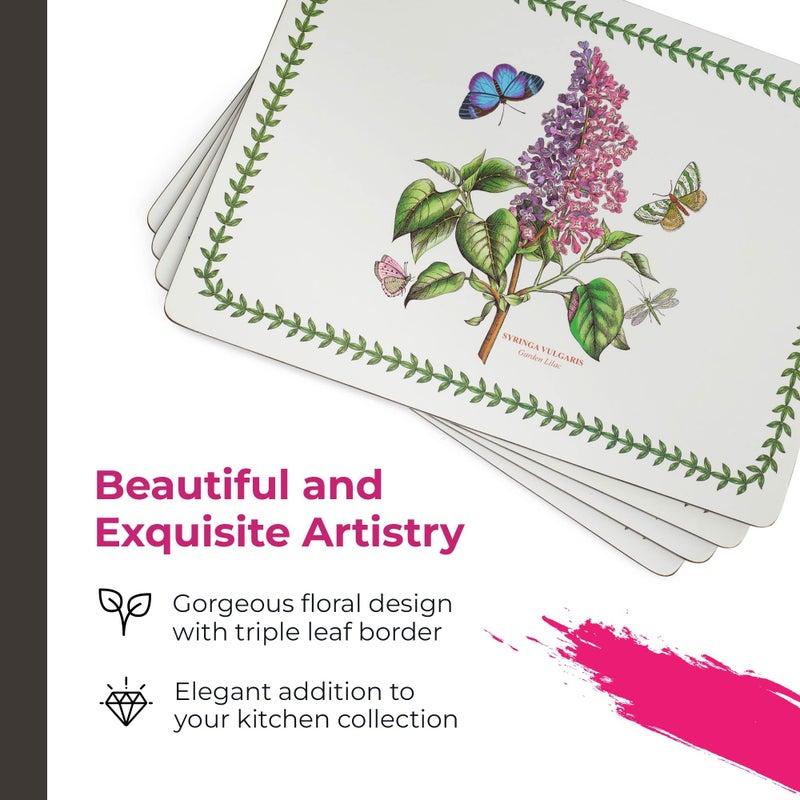 Pimpernel Botanic Garden Placemats (Set of 4), Hardboard Dining Table Mats - Cork-Backed, Heat-Resistant, Stain-Resistant (15.7"x11.7") - Unique Tableware for Formal Occasions - Image 3